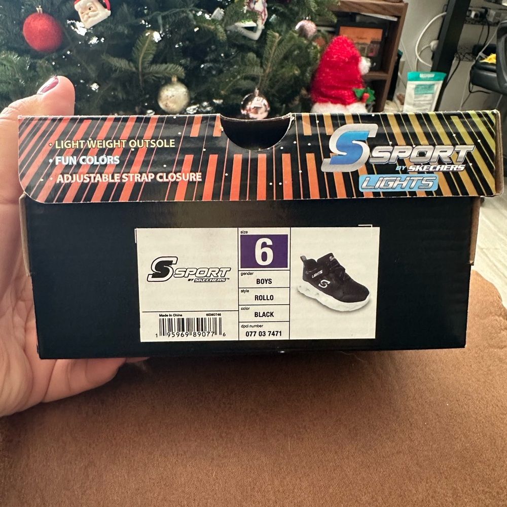 Skechers S Sport Boys Black Sneakers
